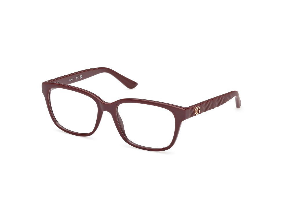Eyeglasses Guess GU50308 (069) color bordeaux lucido / bordeaux opaco shape rectangle 