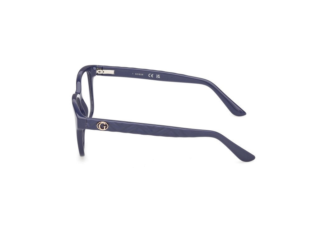 Eyeglasses Guess GU50308 (090) color blu lucido / blu opaco shape rectangle 