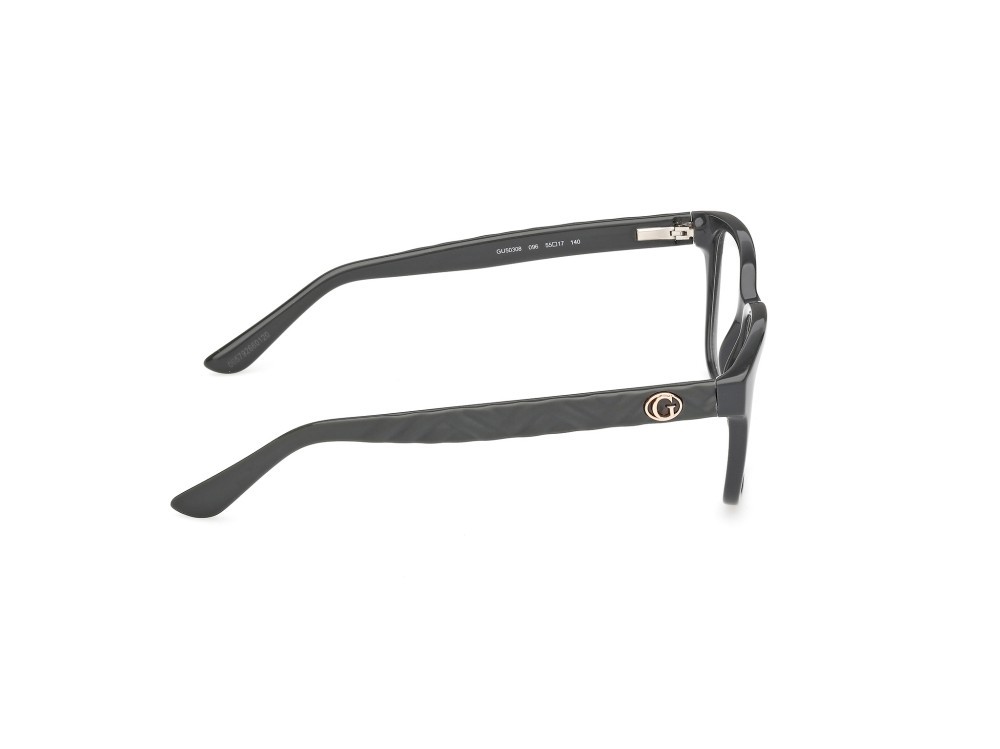 Eyeglasses Guess GU50308 (096) color verde scuro lucido / verde scuro opaco shape rectangle 