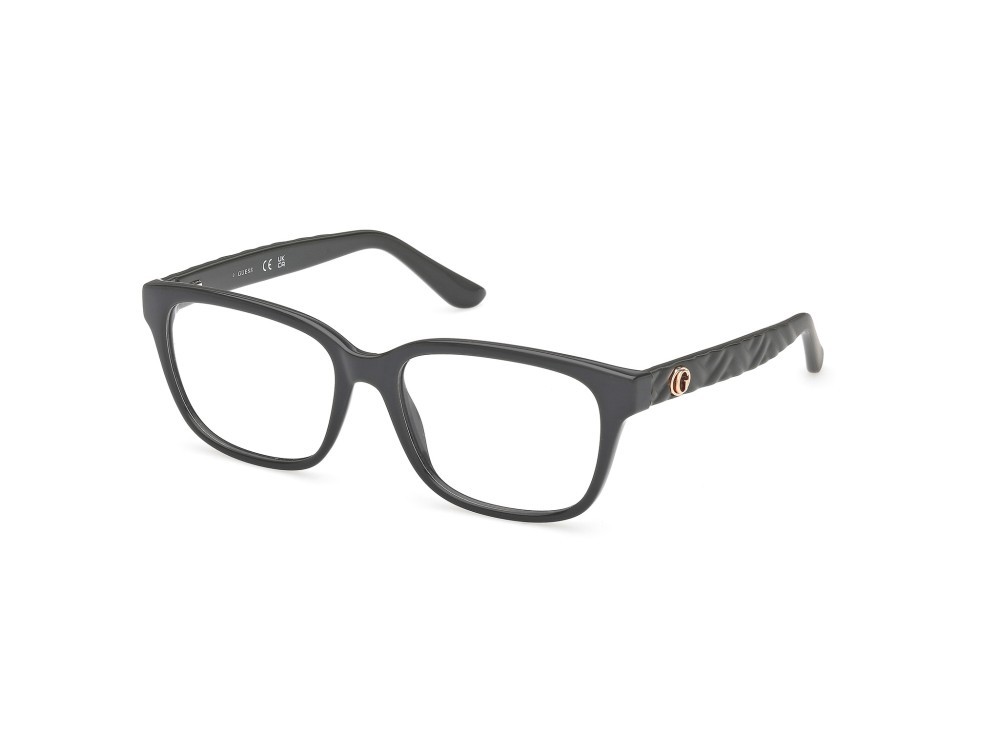 Eyeglasses Guess GU50308 (096) color verde scuro lucido / verde scuro opaco shape rectangle 