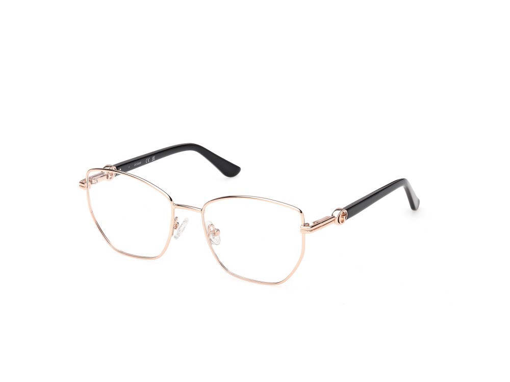 Occhiali da vista Guess GU50312 (028) colore oro rosé lucido / nero lucido forma geometrico 