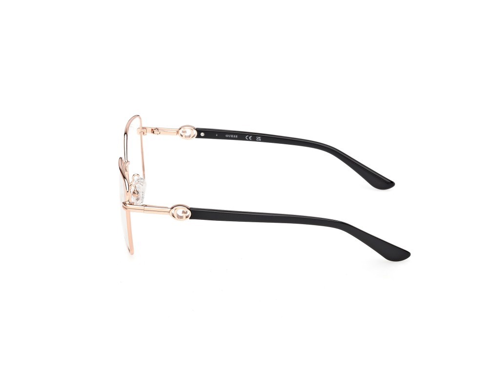 Occhiali da vista Guess GU50313 (028) colore oro rosé lucido / nero lucido forma quadrato 