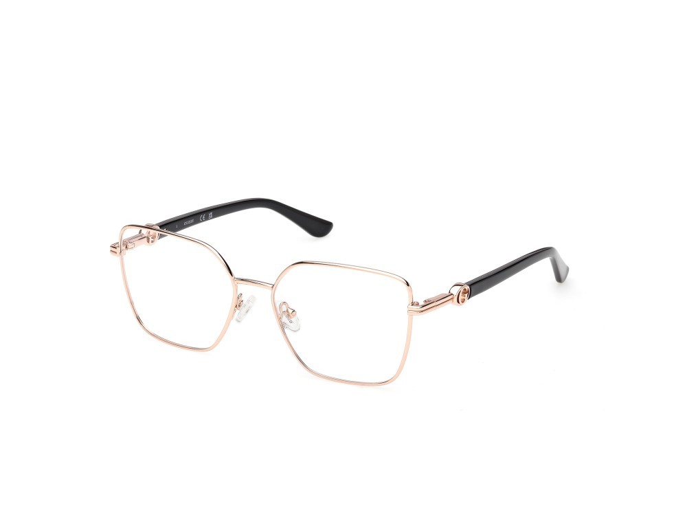 Occhiali da vista Guess GU50313 (028) colore oro rosé lucido / nero lucido forma quadrato 