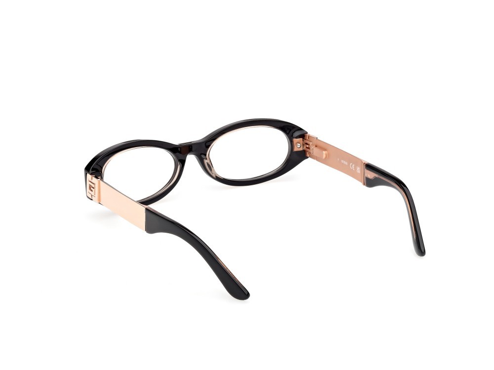 Occhiali da vista Guess GU50315 (001) colore nero lucido / oro rosé lucido forma ovale 
