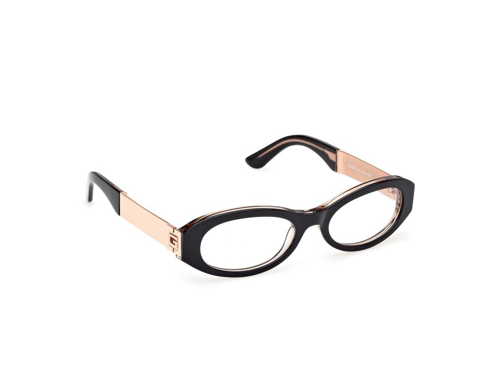 Occhiali da vista Guess GU50315 (001) colore nero lucido / oro rosé lucido forma ovale 