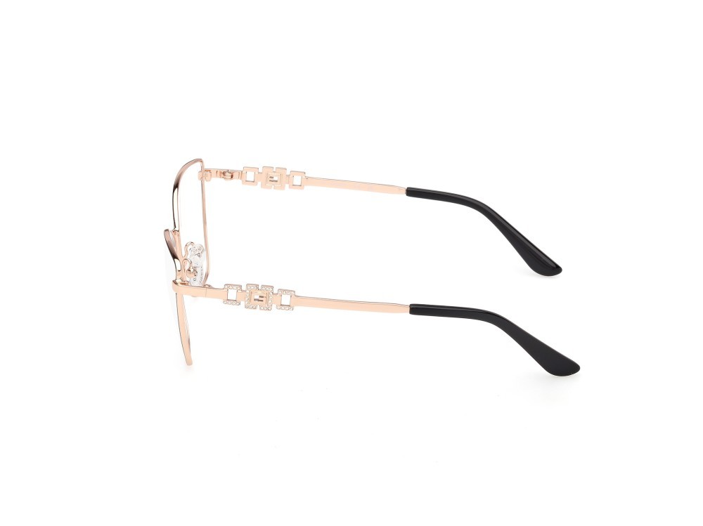 Eyeglasses Guess GU50316 (001) color nero lucido / oro rosé lucido shape cat eye 