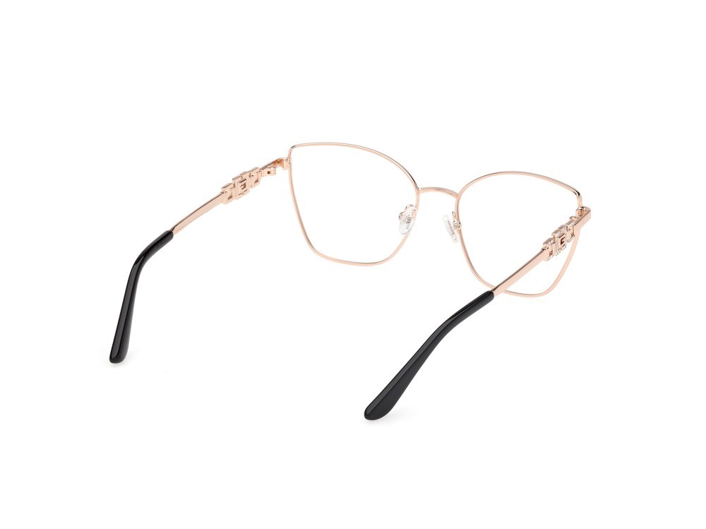 Eyeglasses Guess GU50316 (001) color nero lucido / oro rosé lucido shape cat eye 