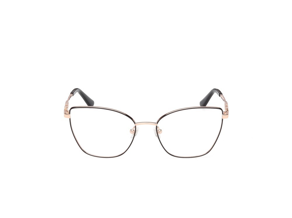 Eyeglasses Guess GU50316 (001) color nero lucido / oro rosé lucido shape cat eye 