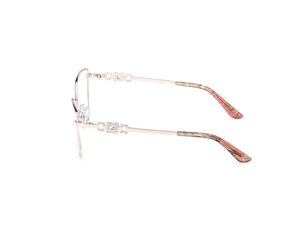 Eyeglasses Guess GU50316 (033) color oro pallido lucido shape cat eye 