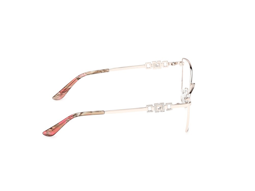 Eyeglasses Guess GU50316 (033) color oro pallido lucido shape cat eye 