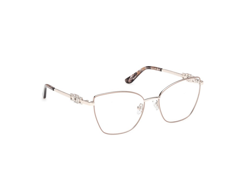 Occhiali da vista Guess GU50316 (057) colore beige lucido / oro pallido lucido forma cat eye 