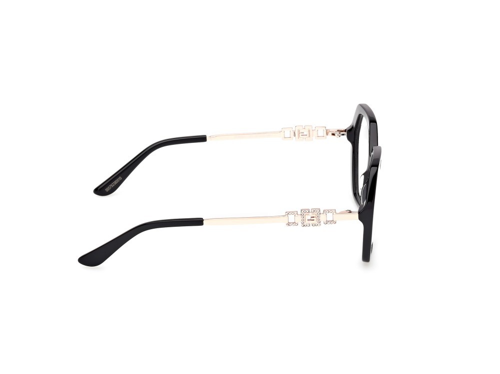 Occhiali da vista Guess GU50317 (001) colore nero lucido / oro rosé lucido forma geometrico 