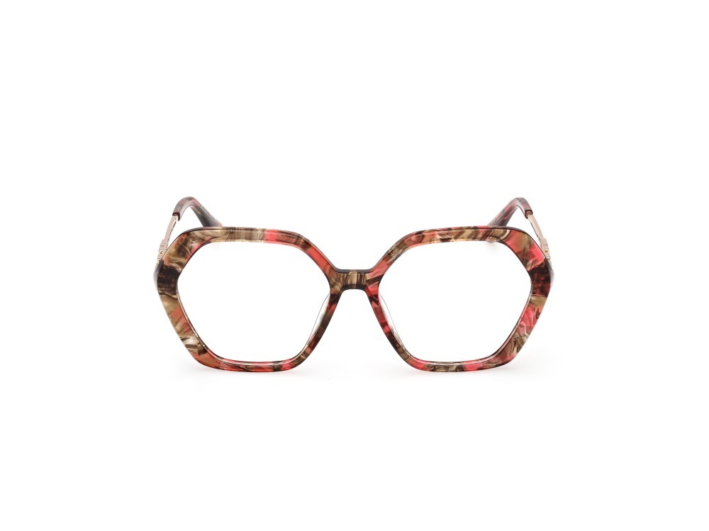 Eyeglasses Guess GU50317 (071) color bordeaux/avana - oro endura lucido shape geometric 