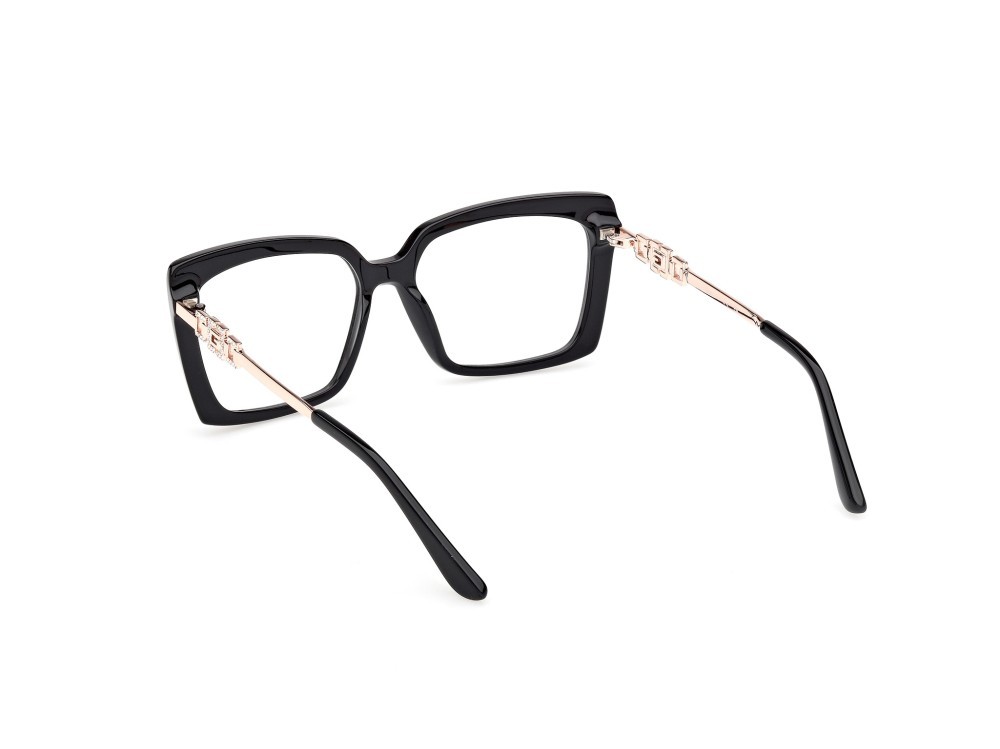 Occhiali da vista Guess GU50318 (001) colore nero lucido / oro rosé lucido forma rettangolare 