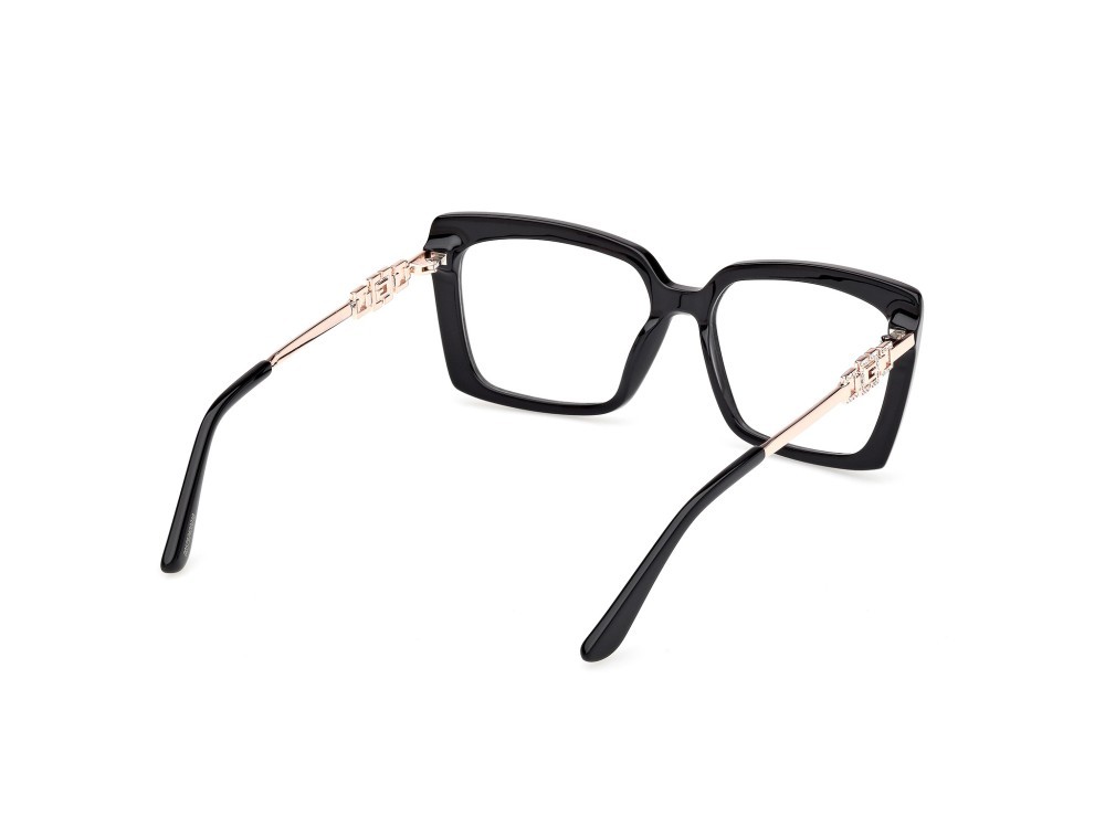 Occhiali da vista Guess GU50318 (001) colore nero lucido / oro rosé lucido forma rettangolare 
