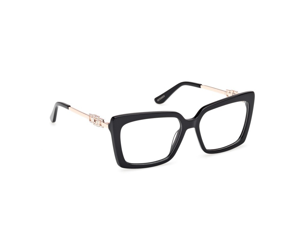 Occhiali da vista Guess GU50318 (001) colore nero lucido / oro rosé lucido forma rettangolare 