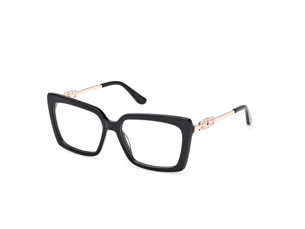 Occhiali da vista Guess GU50318 (001) colore nero lucido / oro rosé lucido forma rettangolare 