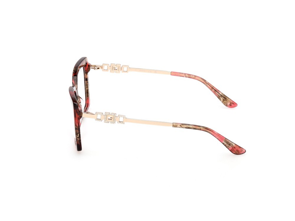 Occhiali da vista Guess GU50318 (071) colore bordeaux/avana - oro endura lucido forma rettangolare 