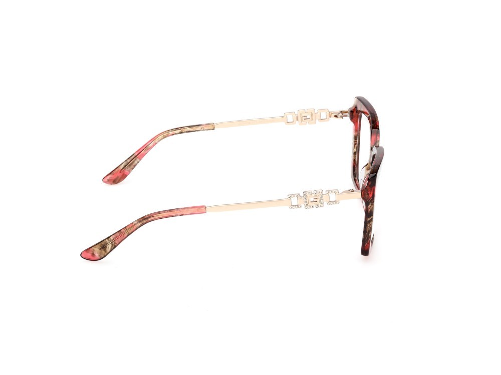 Occhiali da vista Guess GU50318 (071) colore bordeaux/avana - oro endura lucido forma rettangolare 