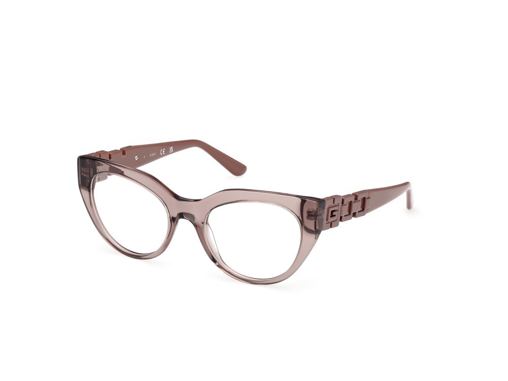 Occhiali da vista Guess GU50323 (059) colore beige lucido forma cat eye 