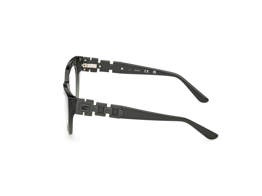 Occhiali da vista Guess GU50323 (096) colore verde scuro lucido forma cat eye 