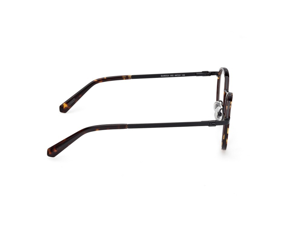 Eyeglasses Guess GU50324 (052) color  avana scura / nero lucido shape round 