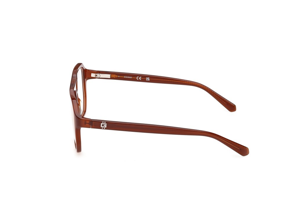 Eyeglasses Guess GU50327 (045) color marrone chiaro lucido shape navigator 