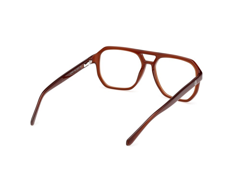 Eyeglasses Guess GU50327 (045) color marrone chiaro lucido shape navigator 