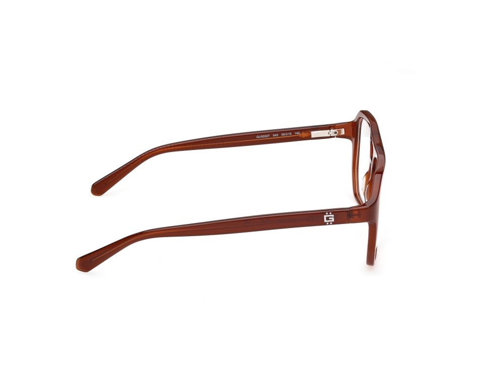 Eyeglasses Guess GU50327 (045) color marrone chiaro lucido shape navigator 