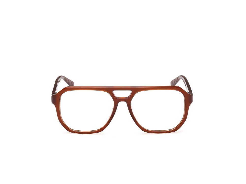 Eyeglasses Guess GU50327 (045) color marrone chiaro lucido shape navigator 