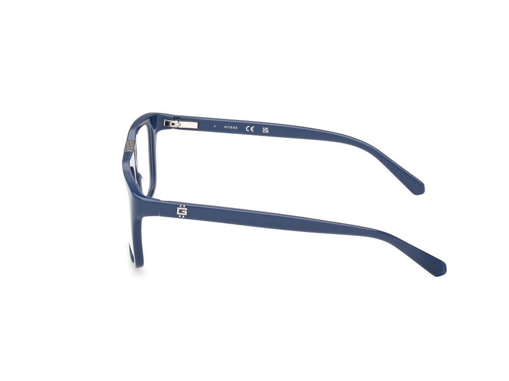 Eyeglasses Guess GU50328 (090) color blu lucido shape square 