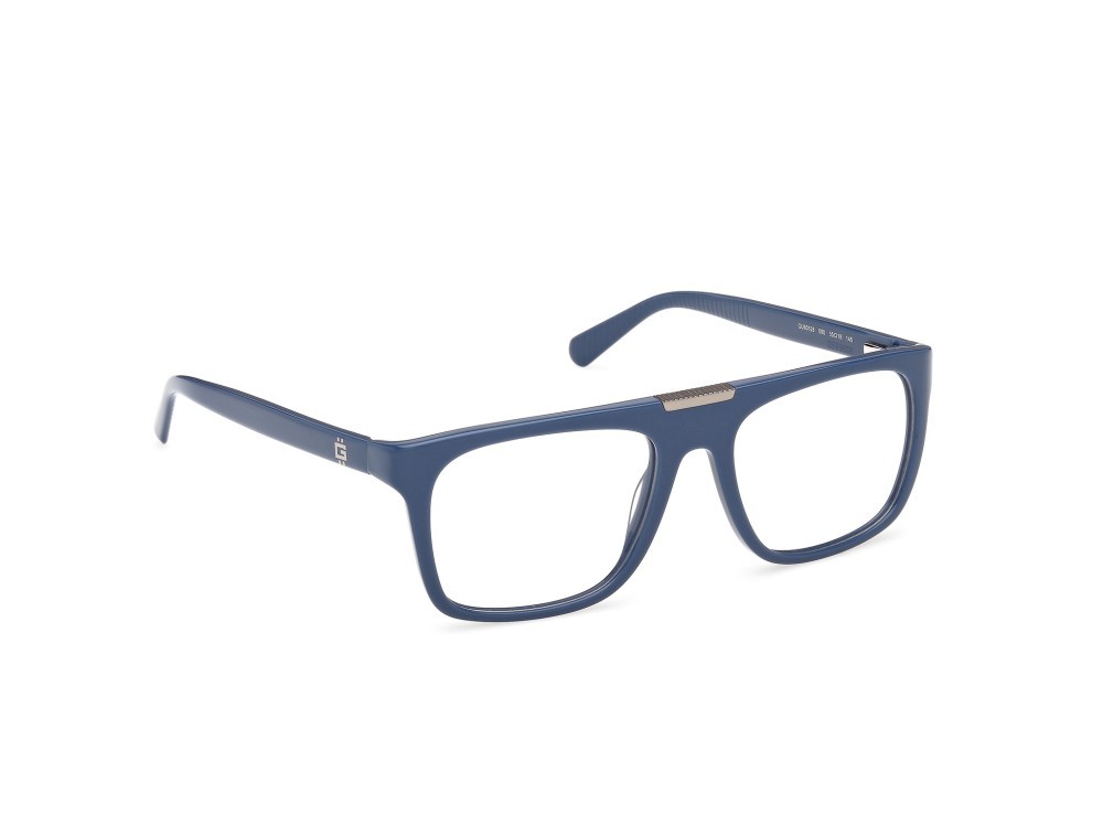 Eyeglasses Guess GU50328 (090) color blu lucido shape square 
