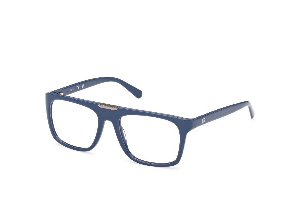 Eyeglasses Guess GU50328 (090) color blu lucido shape square 