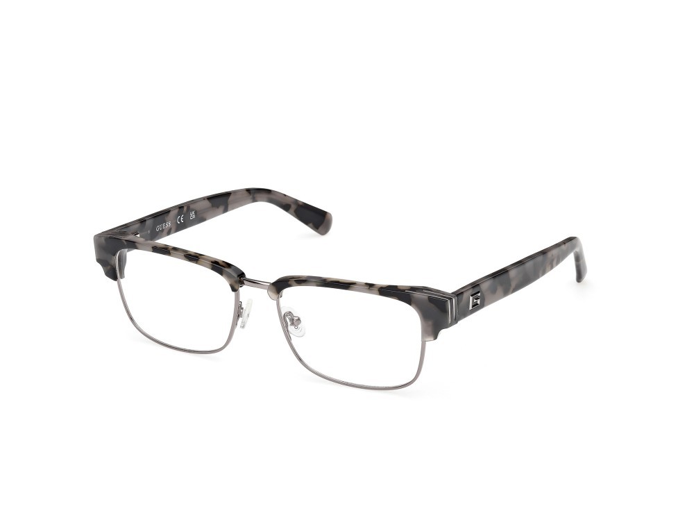 Eyeglasses Guess GU50330 (020) color grigio/avana shape browline 