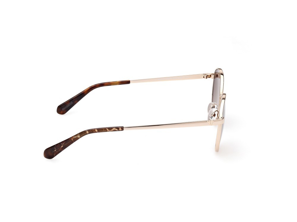 Occhiali da sole Guess GU5214 (32F) colore oro  forma rotondo lenti marrone grad.