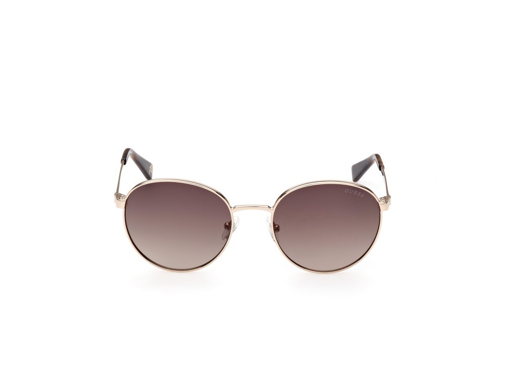 Occhiali da sole Guess GU5214 (32F) colore oro  forma rotondo lenti marrone grad.