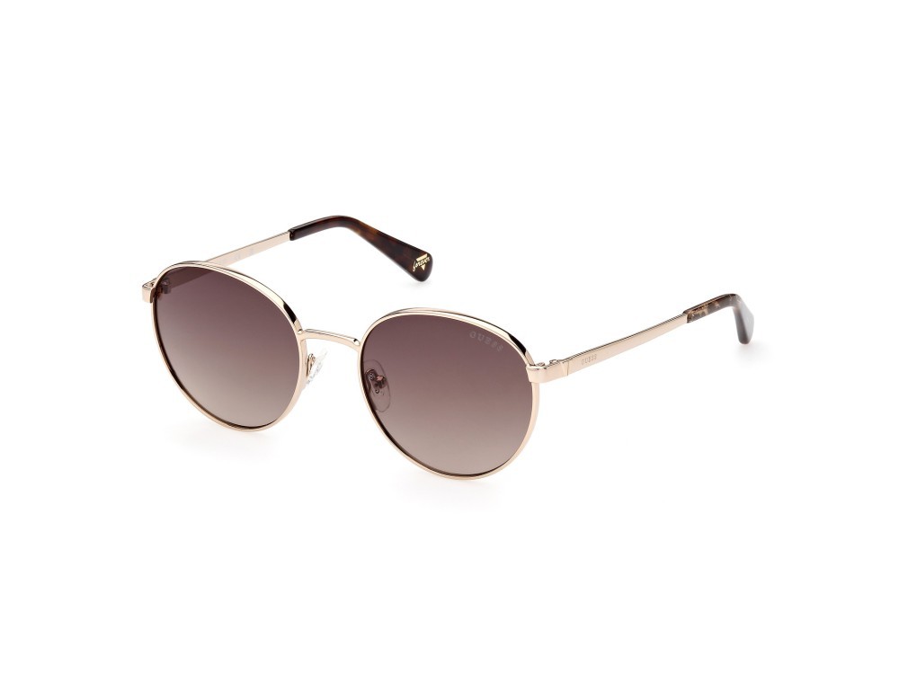 Occhiali da sole Guess GU5214 (32F) colore oro  forma rotondo lenti marrone grad.