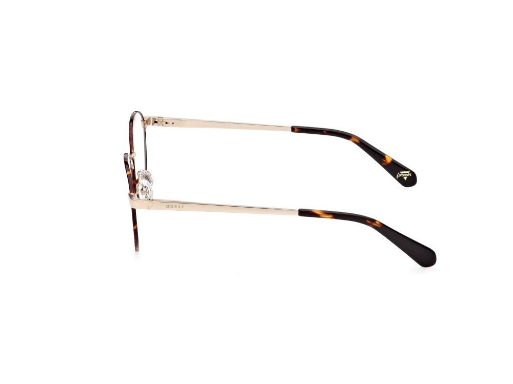 Eyeglasses Guess GU5221 (052) color avana scura / oro pallido satinato lcido shape round 