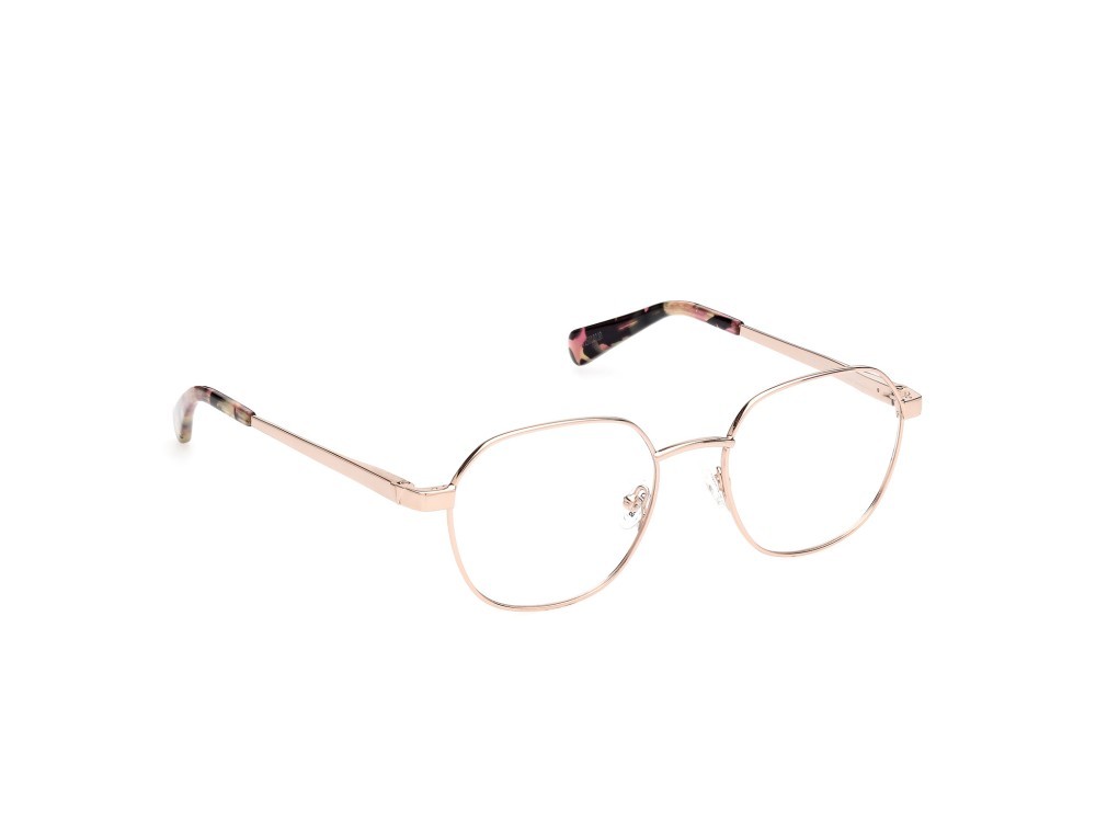 Eyeglasses Guess GU5222 (028) color oro rosè lucido  shape round 