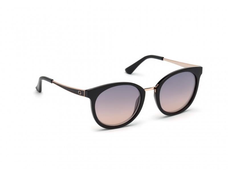 Occhiali da sole Guess GU7459 (05Z) colore nero/altro forma rotondo lenti viola grad. e/o specchiato