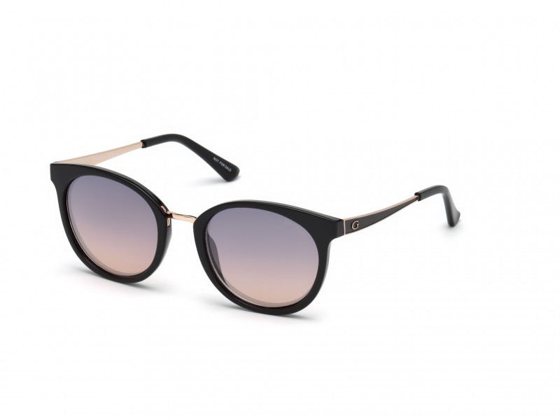 Occhiali da sole Guess GU7459 (05Z) colore nero/altro forma rotondo lenti viola grad. e/o specchiato