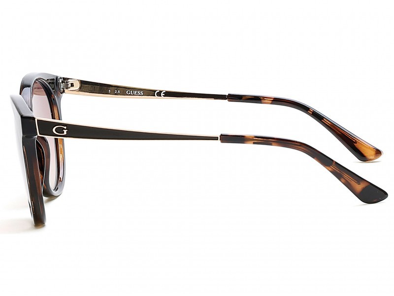 Occhiali da sole Guess GU7459 (52F) colore avana scura forma rotondo lenti marrone grad.