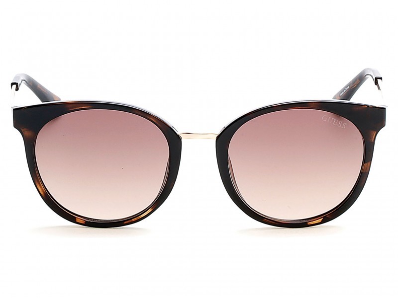 Occhiali da sole Guess GU7459 (52F) colore avana scura forma rotondo lenti marrone grad.