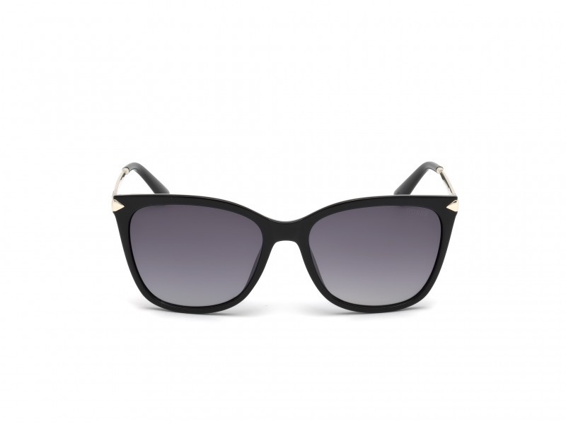 Sonnenbrillen Guess GU7483 (01B) farbe nero lucido form geometrisch gläser fumo grad.