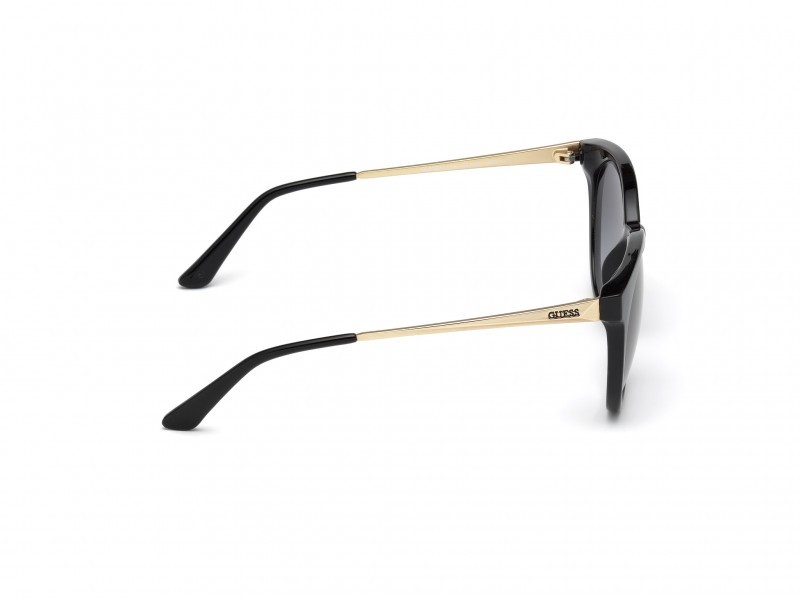 Occhiali da sole Guess GU7503 (01A) colore nero lucido forma rotondo lenti fumo 