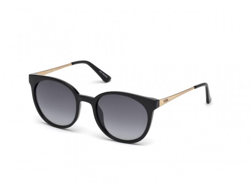 Occhiali da sole Guess GU7503 (01A) colore nero lucido forma rotondo lenti fumo 
