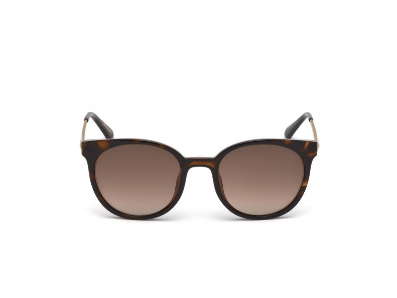 Occhiali da sole Guess GU7503 (52F) colore avana scura forma rotondo lenti marrone grad.