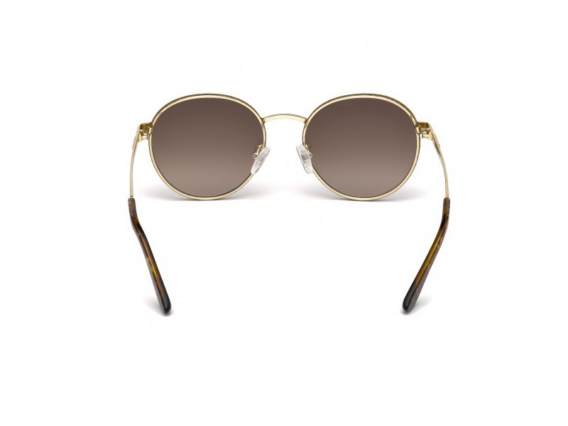 Occhiali da sole Guess GU7556 (32F) colore oro forma rotondo lenti marrone grad.