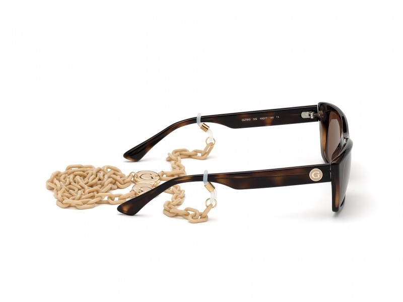 Sonnenbrillen Guess GU7652 (52E) farbe avana scura form rechteckig gläser marrone 