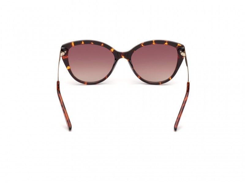Occhiali da sole Guess GU7658 (52F) colore avana scura forma cat eye lenti marrone grad.